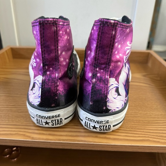 Unicorn Satin High Top Converse Men5/Women7, Galaxy Unicorn Converse - Picture 4 of 7